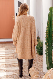 Lange Strickjacke Damen im Grobstrick mit offener Front - Blossom Hair & Fashion