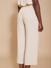Leichte Sommerhose aus Leinen & Viskose mit Schlitz - Blossom Hair & Fashion