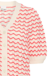 Leichter Strick - Cardigan mit Wellenmuster - Blossom Hair & Fashion