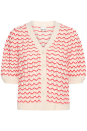 Leichter Strick - Cardigan mit Wellenmuster - Blossom Hair & Fashion