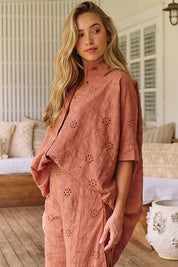 Leichtes Baumwoll - Hemd mit Stickerei – Boho - Chic für den Sommer - Blossom Hair & Fashion