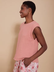 Leichtes Baumwoll - Top in Rosé - Blossom Hair & Fashion