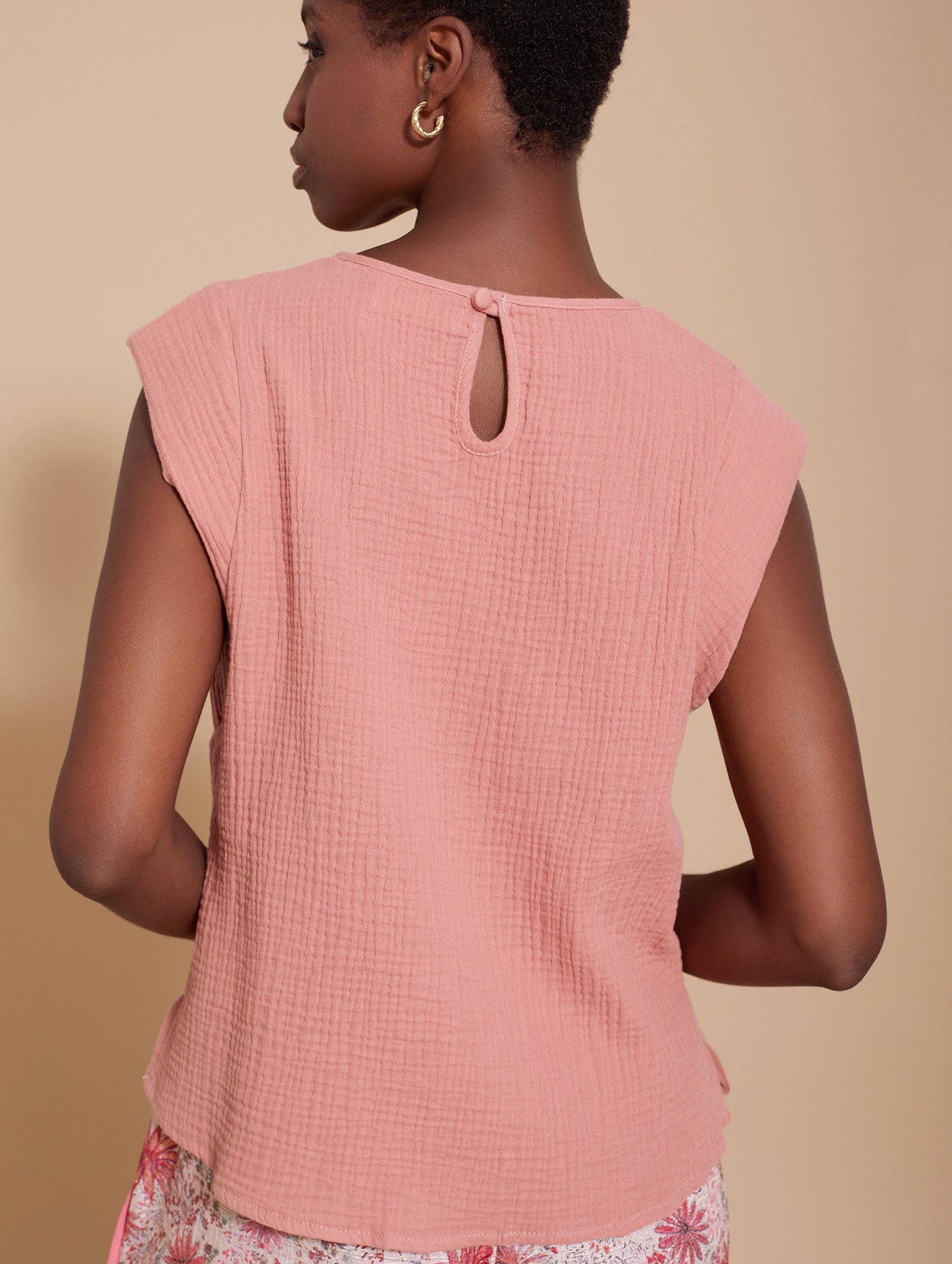 Leichtes Baumwoll - Top in Rosé - Blossom Hair & Fashion