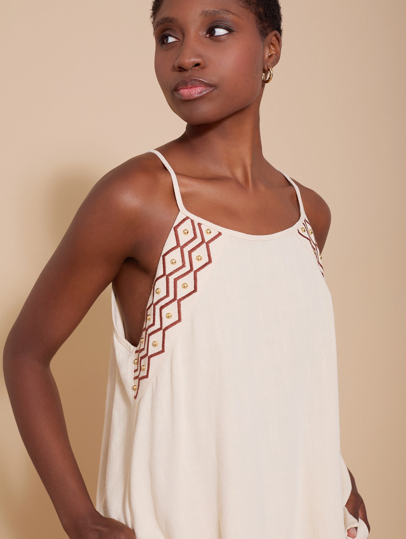 Leichtes Boho - Top mit Stickereien aus Leinen & Viskose - Blossom Hair & Fashion
