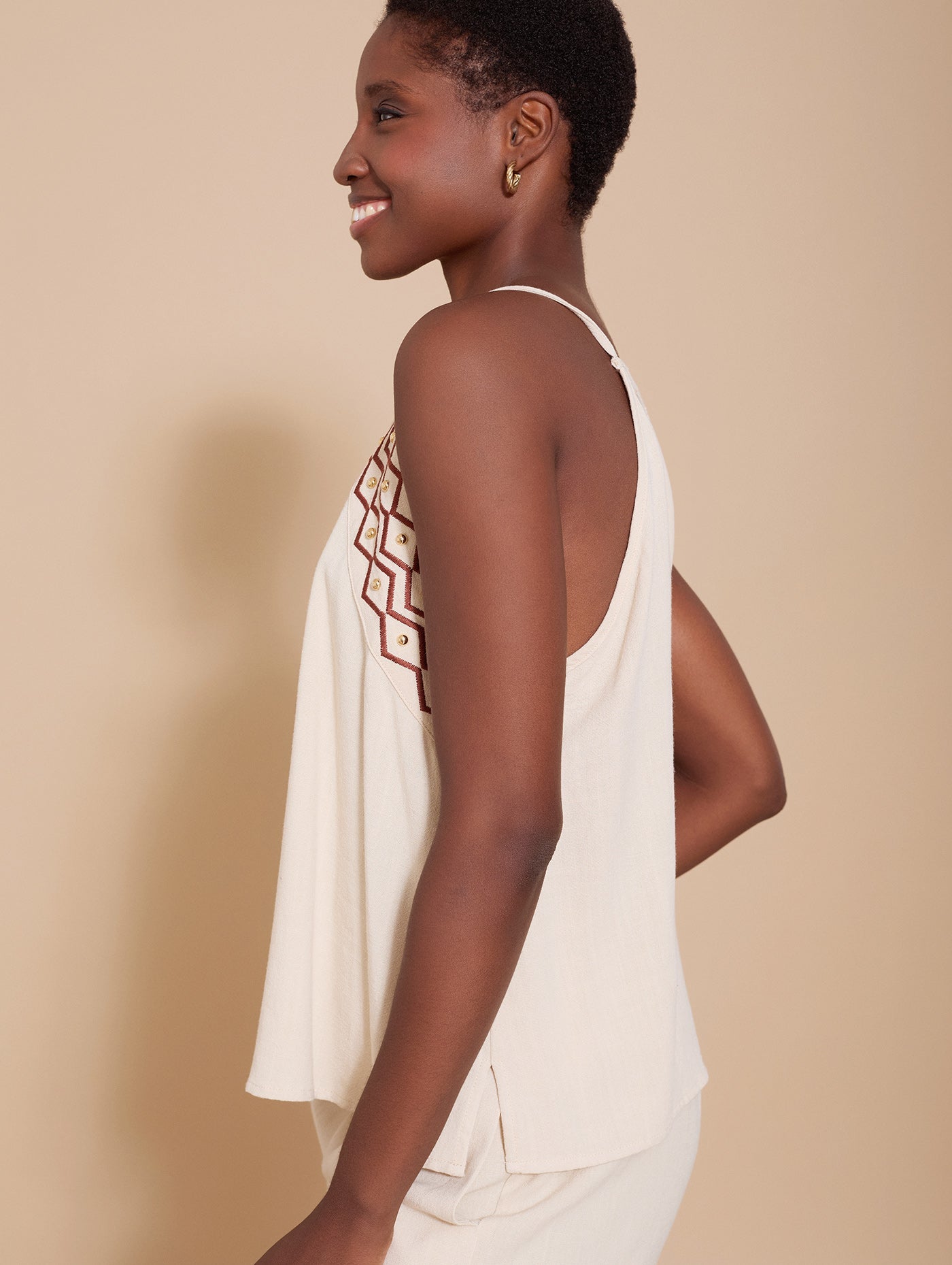 Leichtes Boho - Top mit Stickereien aus Leinen & Viskose - Blossom Hair & Fashion