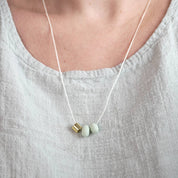Limitierte Kette „EVA“ – Mintfarben mit Schiebeknoten - Blossom Hair & Fashion
