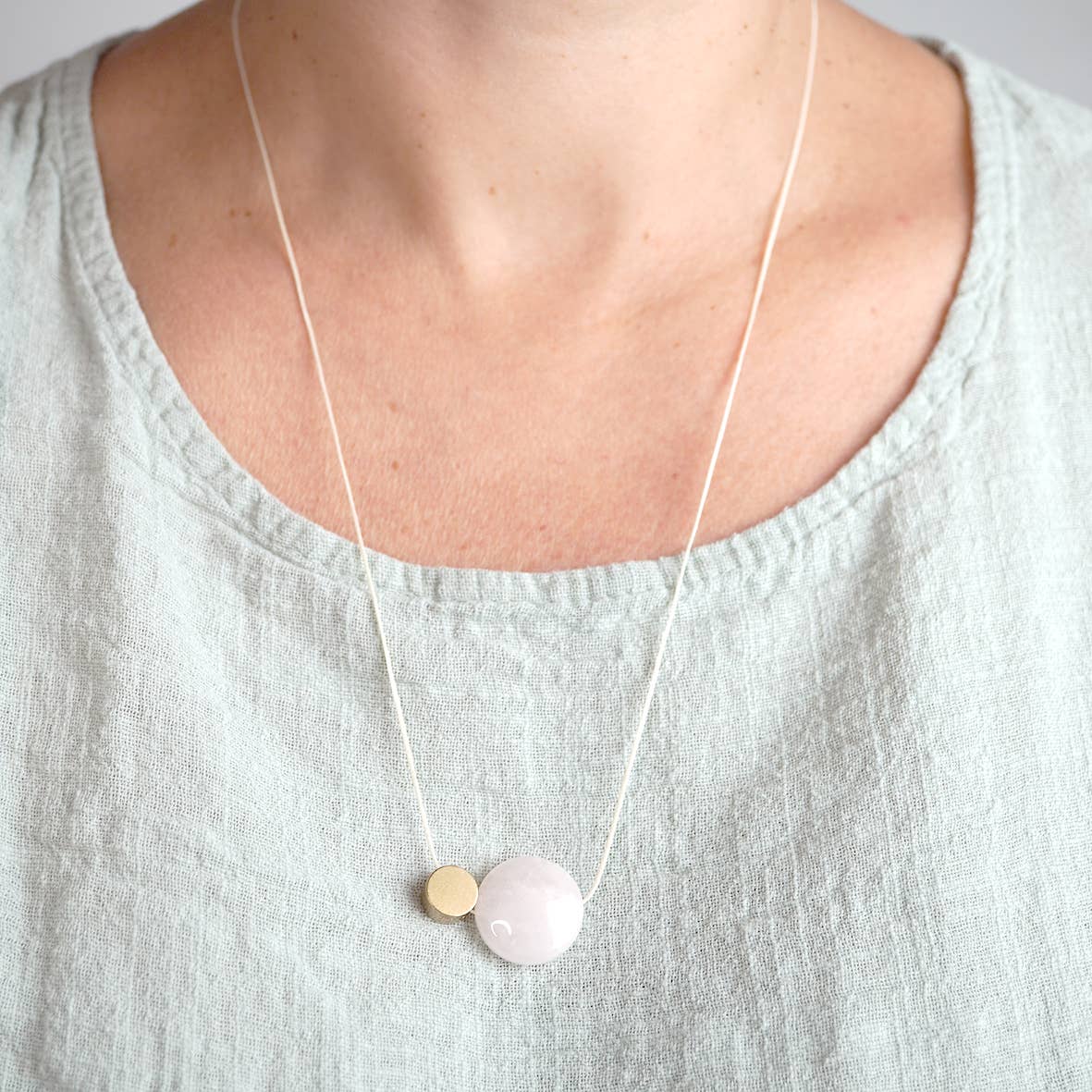 Limitierte Kette „STONE“ mit Rosenquarz - Blossom Hair & Fashion