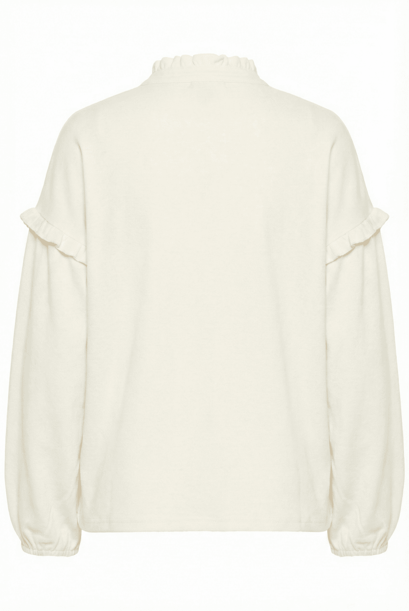 Loose Fit Bluse mit Rüschen - Details in Creme - Blossom Hair & Fashion