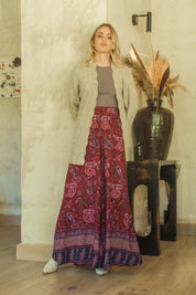 Luftige Damen Palazzo - Hose mit Paisley - Muster - Blossom Hair & Fashion
