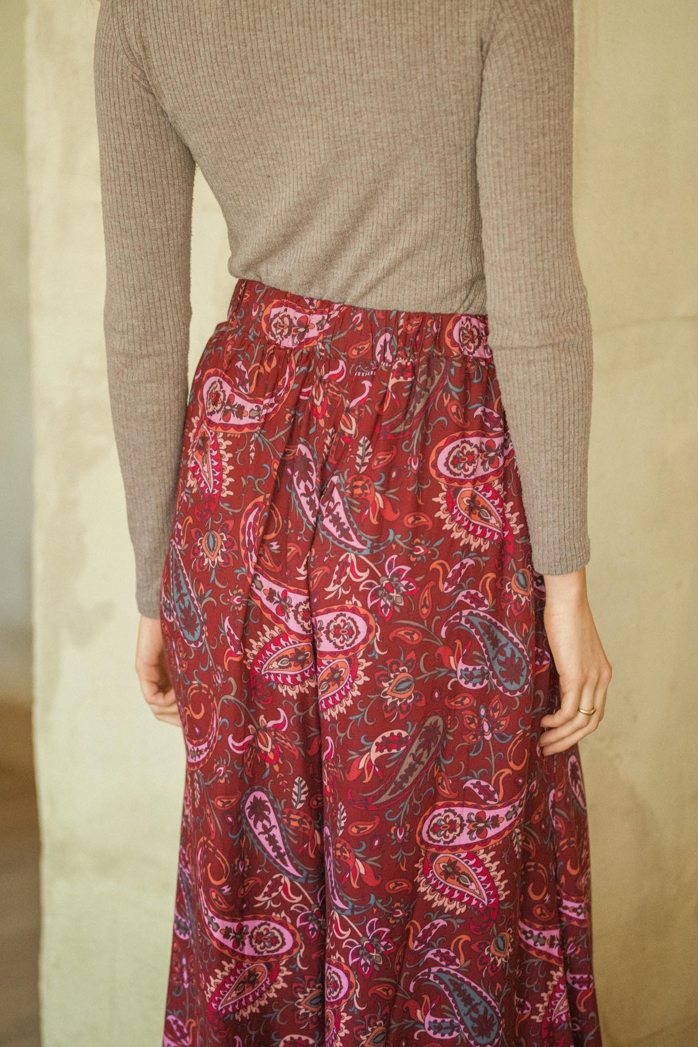 Luftige Damen Palazzo - Hose mit Paisley - Muster - Blossom Hair & Fashion