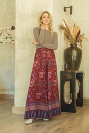 Luftige Damen Palazzo - Hose mit Paisley - Muster - Blossom Hair & Fashion
