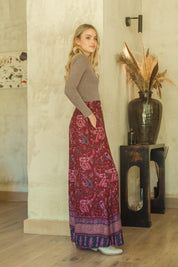 Luftige Damen Palazzo - Hose mit Paisley - Muster - Blossom Hair & Fashion