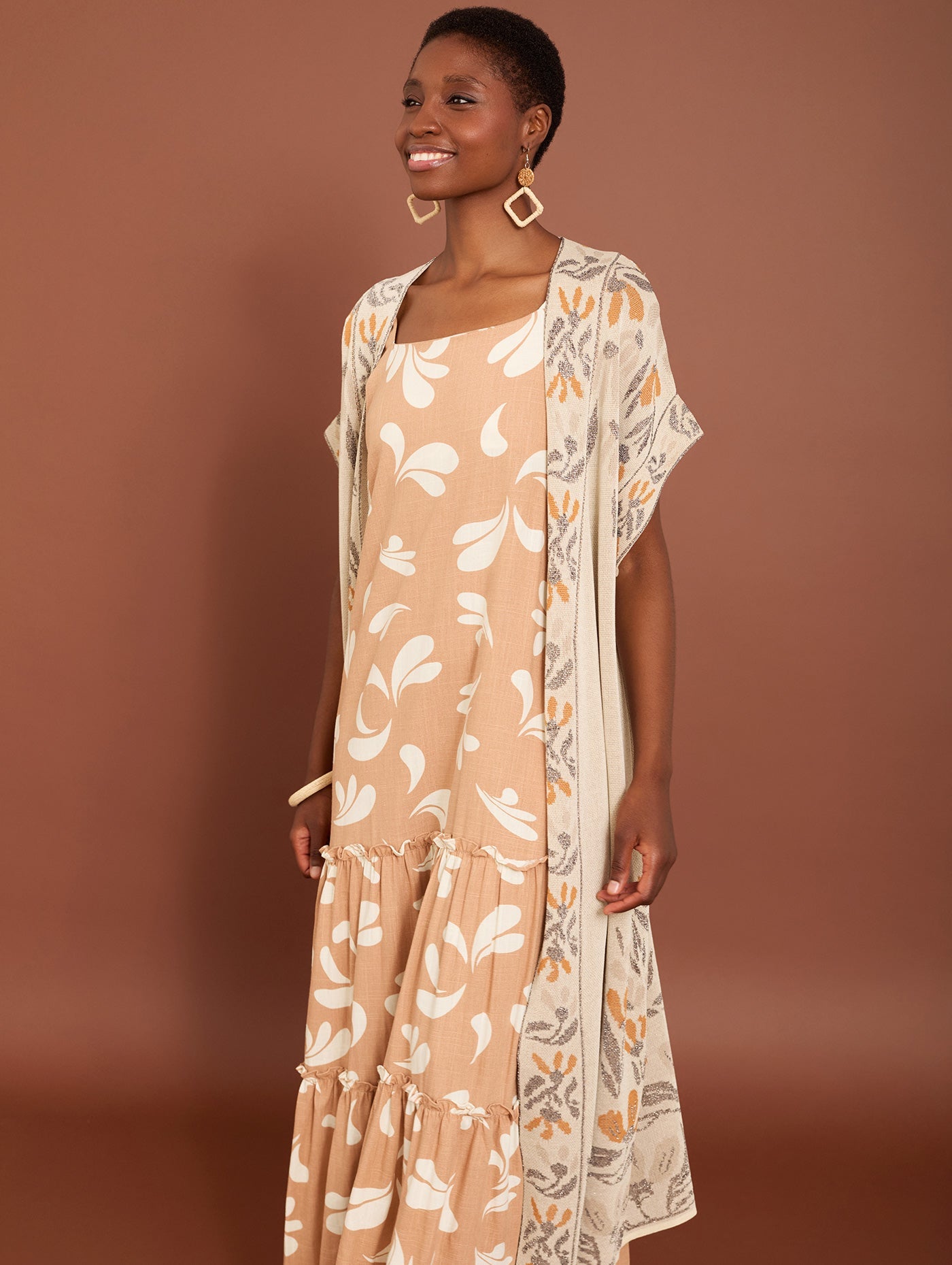 Luftiges Maxikleid mit Schleifen aus Viskose & Leinen - Blossom Hair & Fashion