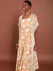 Luftiges Maxikleid mit Schleifen aus Viskose & Leinen - Blossom Hair & Fashion