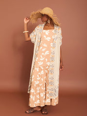 Luftiges Maxikleid mit Schleifen aus Viskose & Leinen - Blossom Hair & Fashion