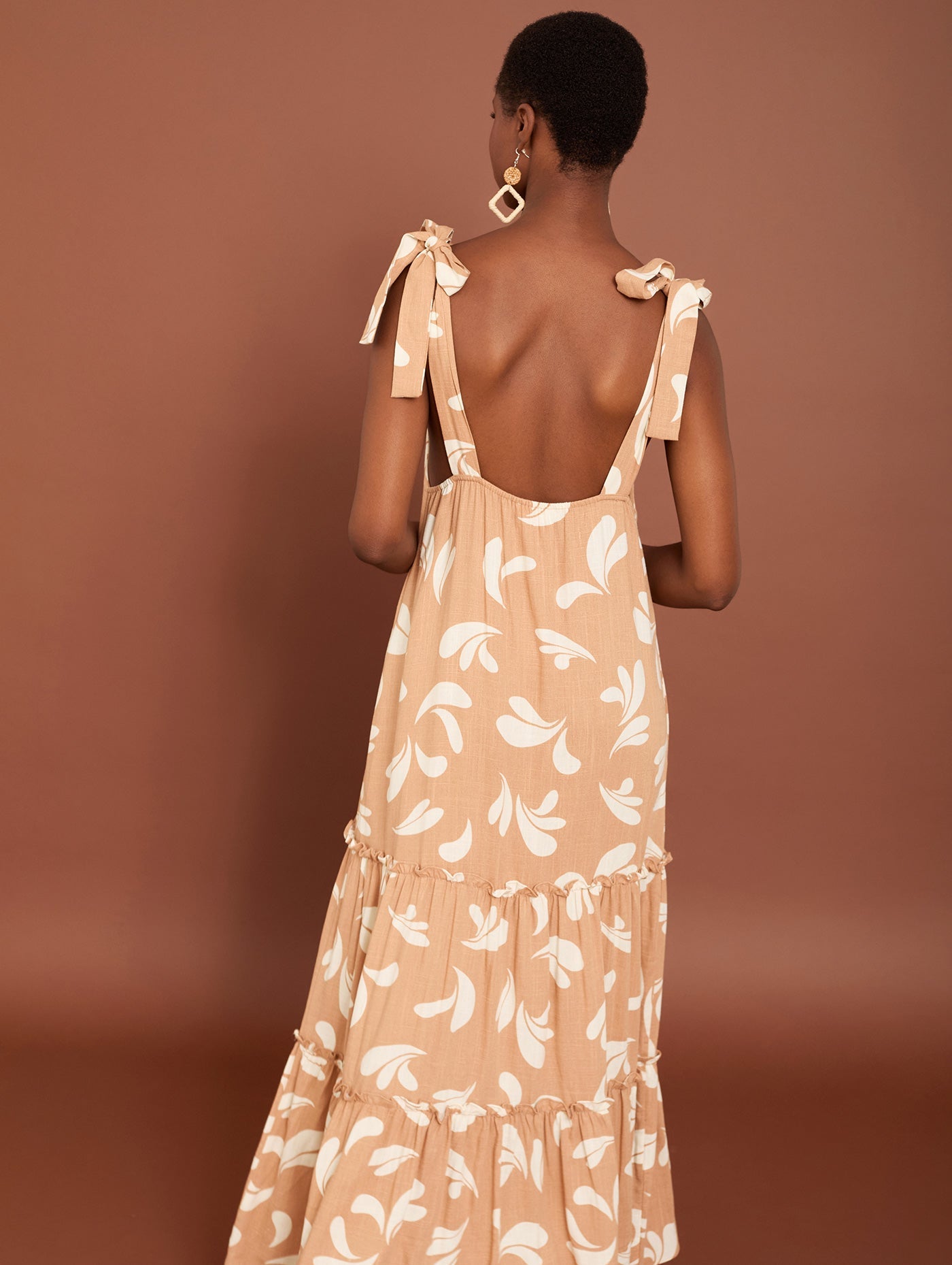 Luftiges Maxikleid mit Schleifen aus Viskose & Leinen - Blossom Hair & Fashion