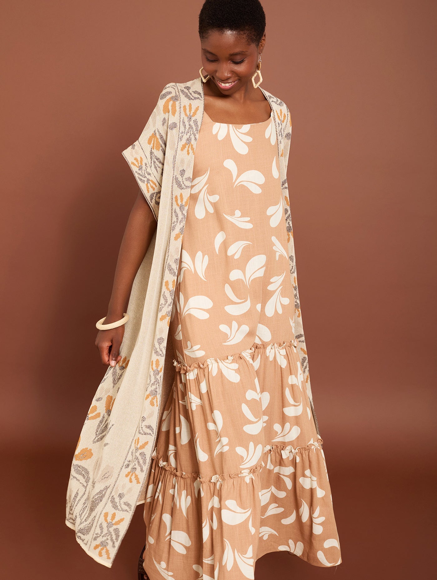 Luftiges Maxikleid mit Schleifen aus Viskose & Leinen - Blossom Hair & Fashion