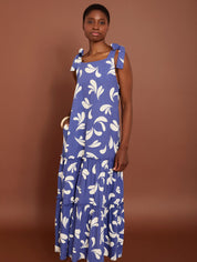 Luftiges Sommerkleid mit Schleifendetails aus Viskose & Leinen - Blossom Hair & Fashion