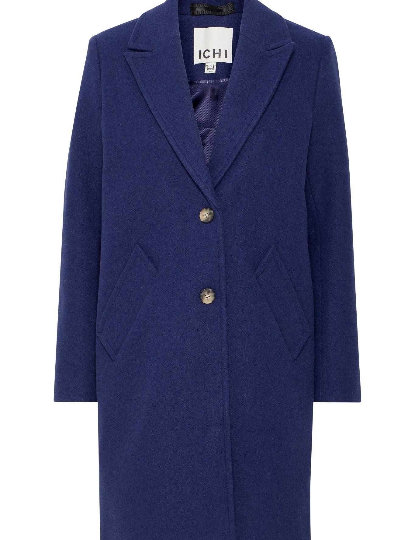 Mantel navy mit Revers, knieumspielend - Blossom Hair & Fashion