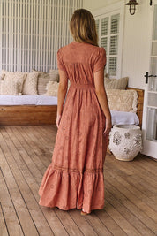 Maxikleid aus 100% Baumwolle mit Stickerei – Femininer Boho - Look - Blossom Hair & Fashion
