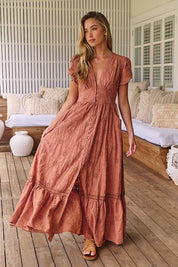 Maxikleid aus 100% Baumwolle mit Stickerei – Femininer Boho - Look - Blossom Hair & Fashion