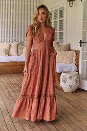Maxikleid aus 100% Baumwolle mit Stickerei – Femininer Boho - Look - Blossom Hair & Fashion