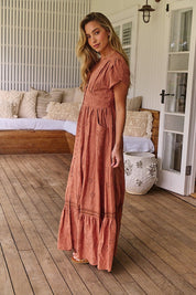 Maxikleid aus 100% Baumwolle mit Stickerei – Femininer Boho - Look - Blossom Hair & Fashion