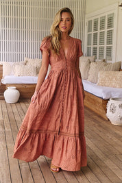 Maxikleid aus 100% Baumwolle mit Stickerei – Femininer Boho - Look - Blossom Hair & Fashion