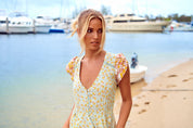 Maxikleid Maisha mit Blumenmuster und V - Ausschnitt - Blossom Hair & Fashion