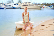 Maxikleid Maisha mit Blumenmuster und V - Ausschnitt - Blossom Hair & Fashion