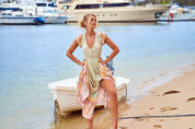 Maxikleid Maisha mit Blumenmuster und V - Ausschnitt - Blossom Hair & Fashion