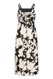 Maxikleid mit floralem Muster in Schwarz - Blossom Hair & Fashion