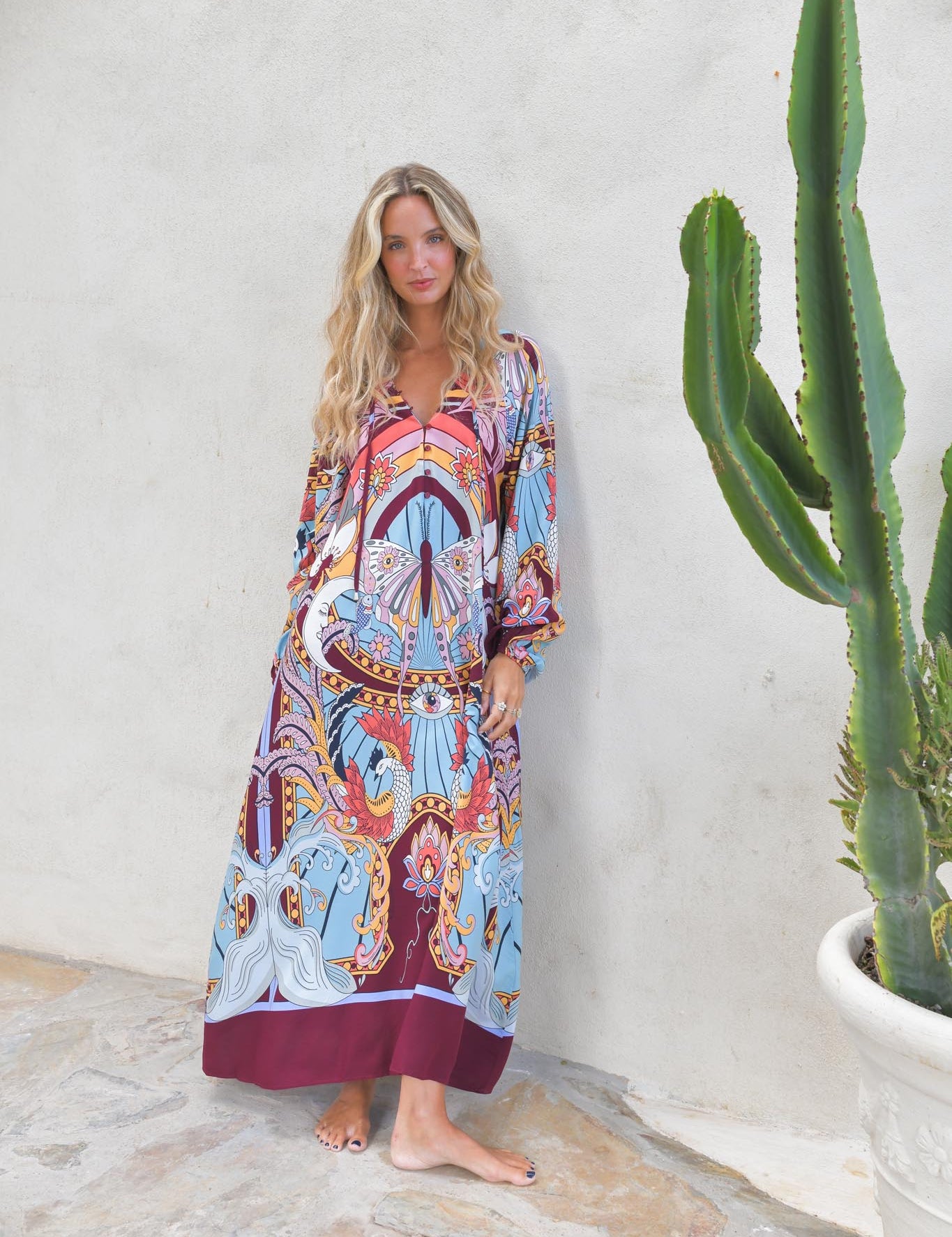 Maxikleid mit Muster - Blossom Hair & Fashion