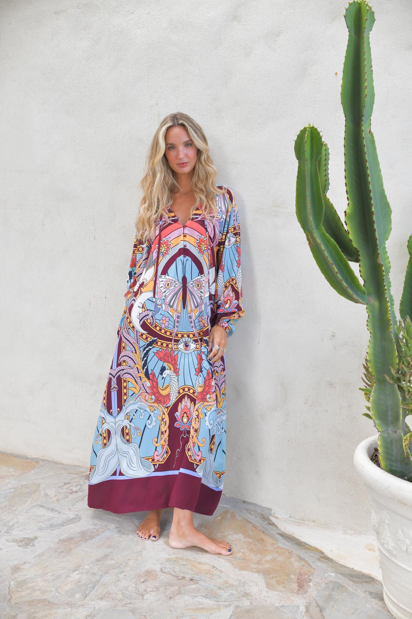 Maxikleid mit Muster - Blossom Hair & Fashion