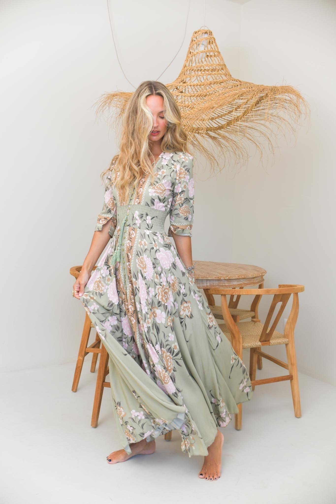 Maxikleid mit Muster Adore you print - Blossom Hair & Fashion