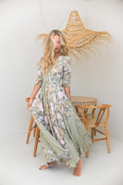 Maxikleid mit Muster Adore you print - Blossom Hair & Fashion