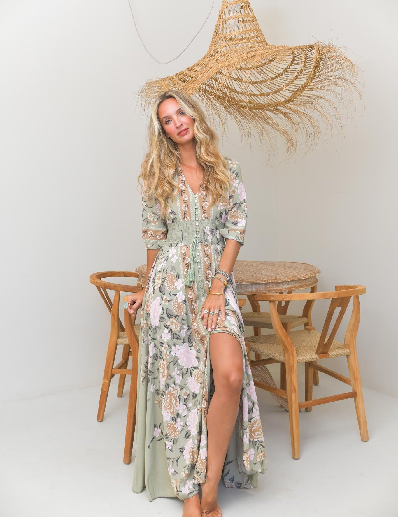 Maxikleid mit Muster Adore you print - Blossom Hair & Fashion