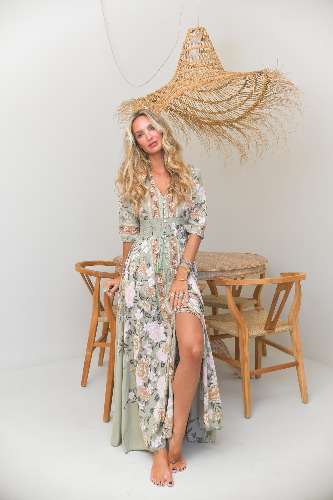 Maxikleid mit Muster Adore you print - Blossom Hair & Fashion