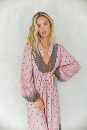 Maxikleid mit Paisley Muster in Rosa - Blossom Hair & Fashion