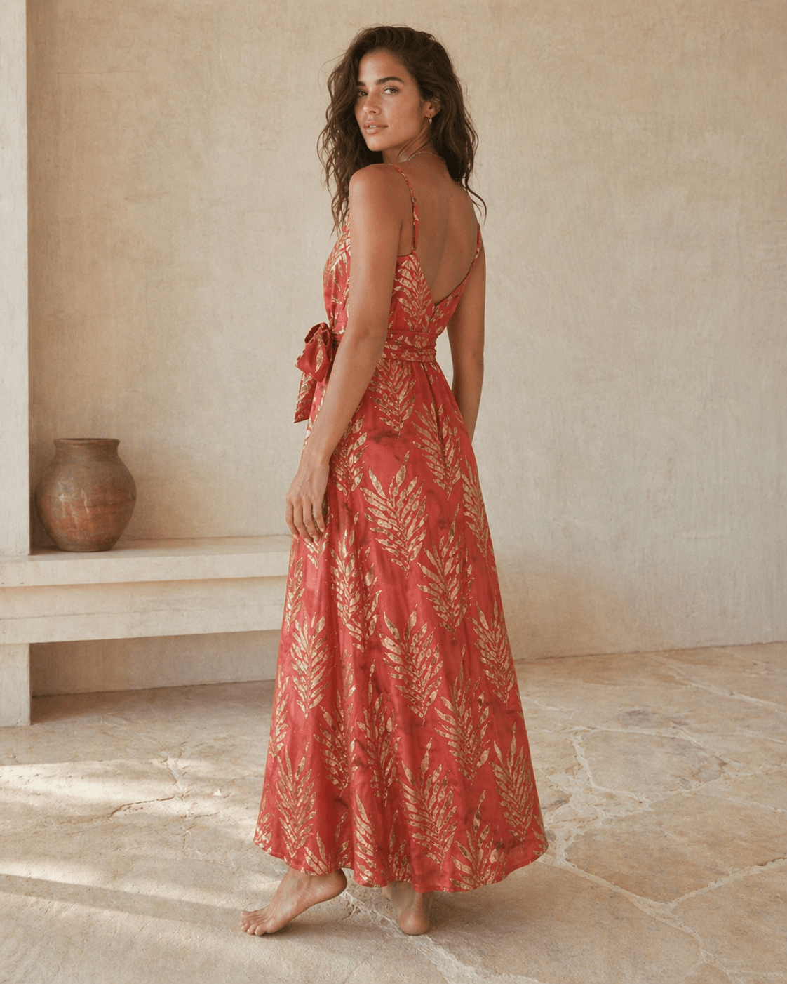 Maxikleid mit Wickeloptik aus Baumwolle - Blossom Hair & Fashion