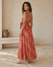 Maxikleid mit Wickeloptik aus Baumwolle - Blossom Hair & Fashion