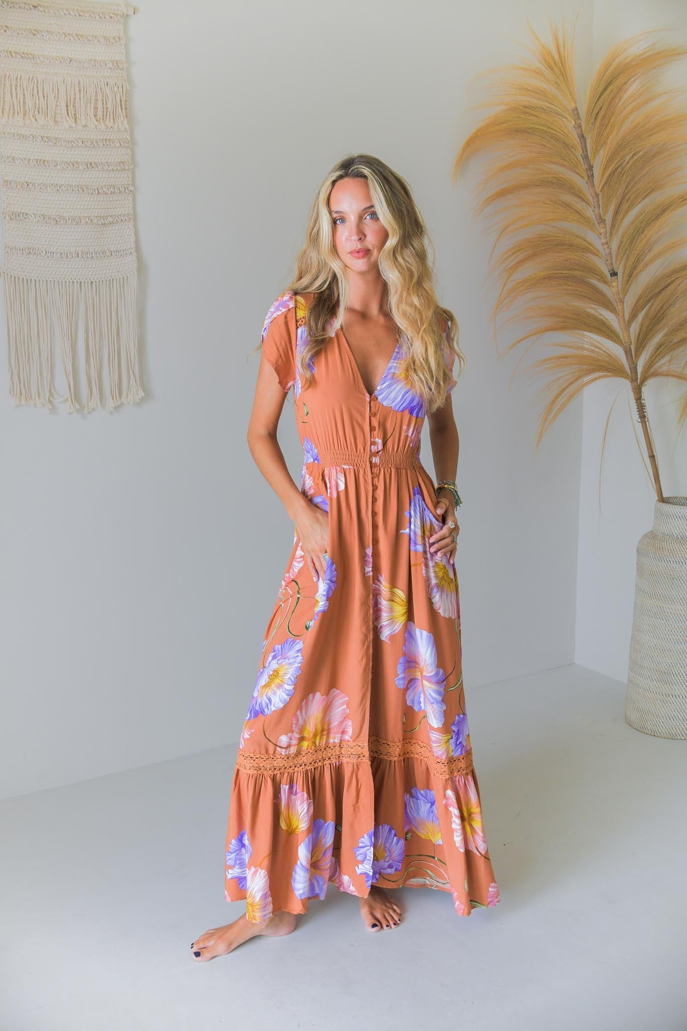Maxikleid Serendipity mit Muster - Blossom Hair & Fashion