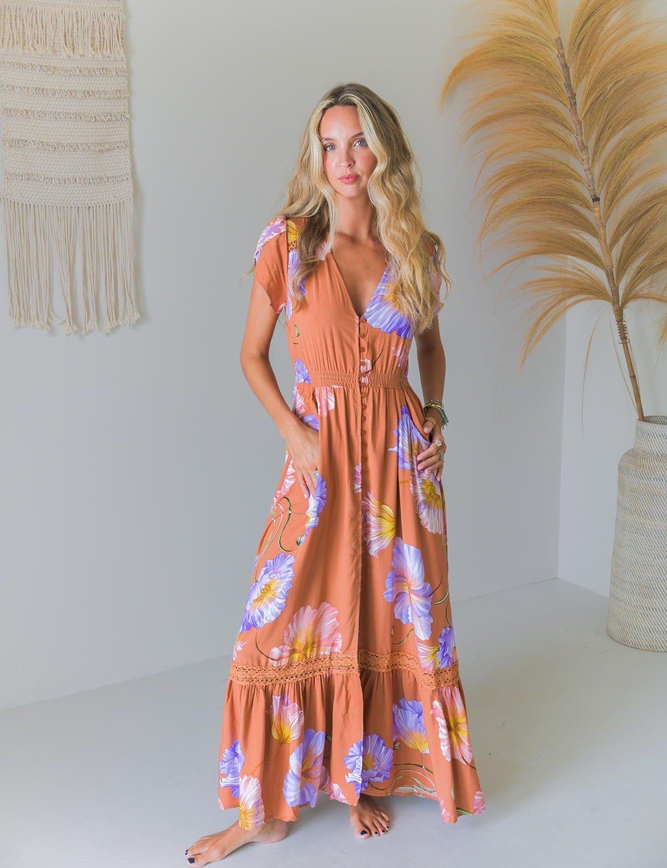 Maxikleid Serendipity mit Muster - Blossom Hair & Fashion