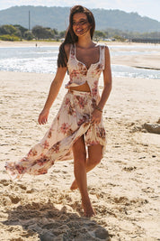 Maxirock mit Blumenmuster aus weichem Rayon - Blossom Hair & Fashion