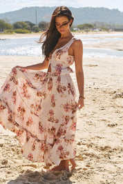 Maxirock mit Blumenmuster aus weichem Rayon - Blossom Hair & Fashion