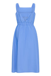 Midikleid mit eckigem Ausschnitt in Blau - Blossom Hair & Fashion