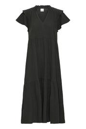 Midikleid mit V - Ausschnitt und Stufenrock - Blossom Hair & Fashion