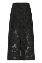 Midirock mit Blumenmuster in Schwarz oder Creme - Blossom Hair & Fashion