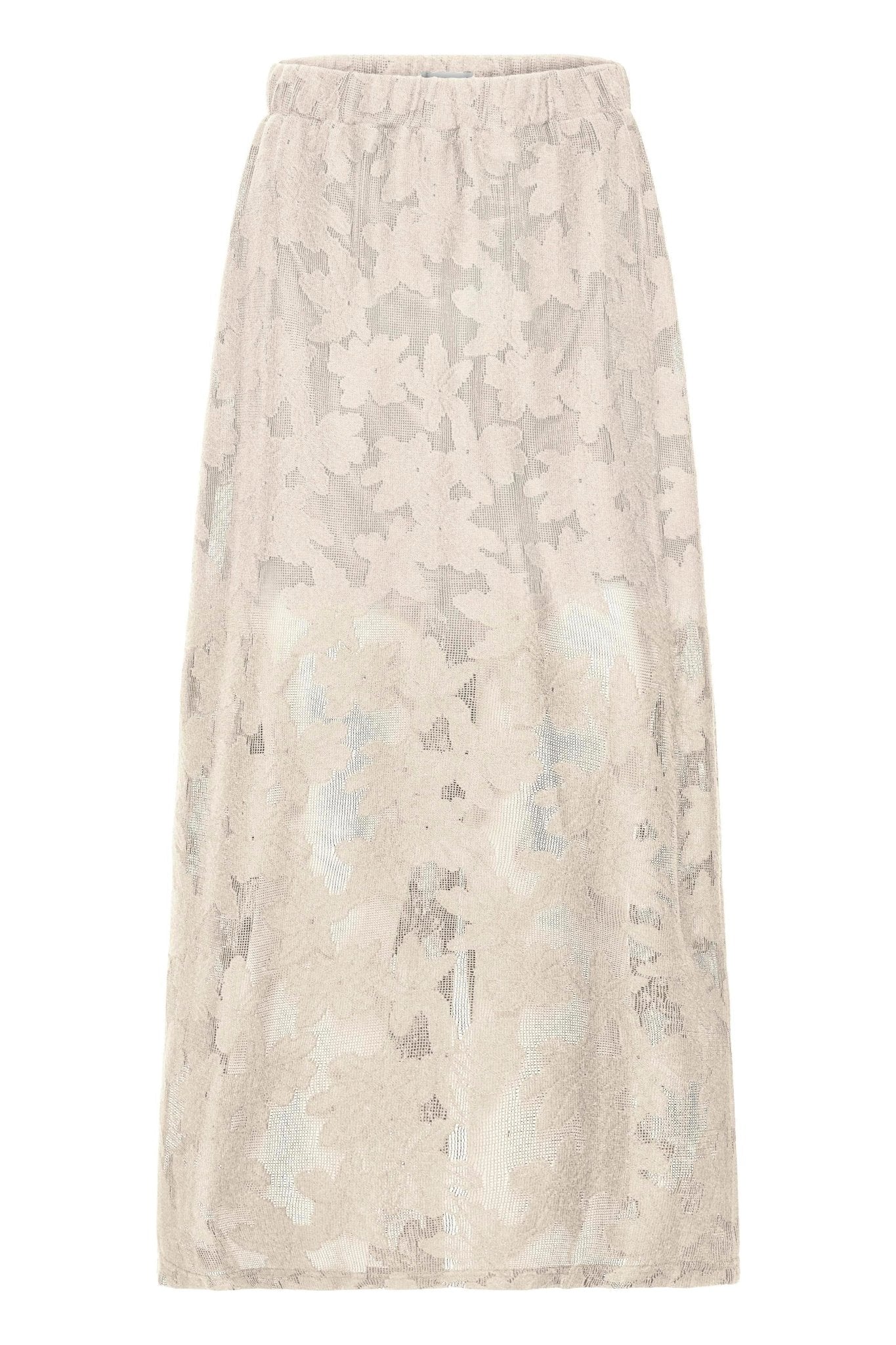 Midirock mit Blumenmuster in Schwarz oder Creme - Blossom Hair & Fashion