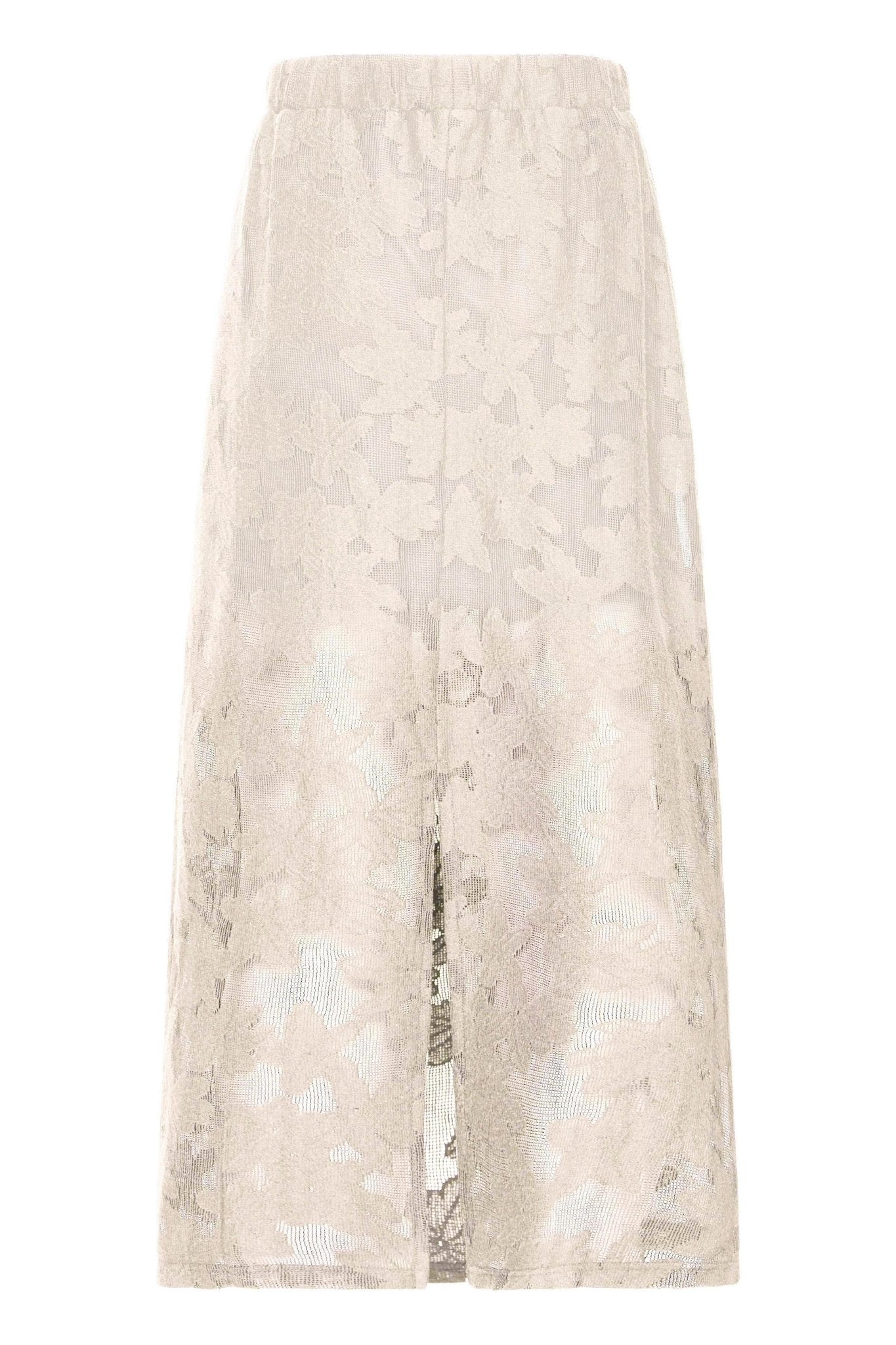 Midirock mit Blumenmuster in Schwarz oder Creme - Blossom Hair & Fashion